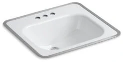 Kohler Tahoe Drop-In Bathroom Sink For Use With Metal Frame, White