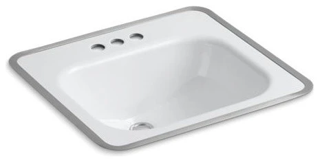 Kohler Tahoe Drop-In Bathroom Sink For Use With Metal Frame, White 1 Kohler Tahoe Drop-In Bathroom Sink For Use With Metal Frame, White