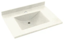 Swan Contour Solid Surface Bathroom Vanity Top, Bisque