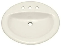 PROFLO PF20174 20-1/2" Self Rimming (Drop-In) Oval Bathroom Sink - Biscuit