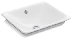 Kohler Iron Plains Wading Pool Bathroom Sink W/ White Painted Underside, White