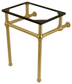 VBH242030SB Templeton 24" X 20-3/8" X 30" Brass Console Sink Legs, Brushed Brass