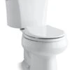 Kohler Wellworth 2-Piece Round-Front Dual-Flush Toilet W/ Left-Hand Lever, White