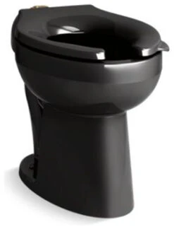 Kohler Highcliff Ultra ADA-Height Flushometer Bowl With Top Spud, Black