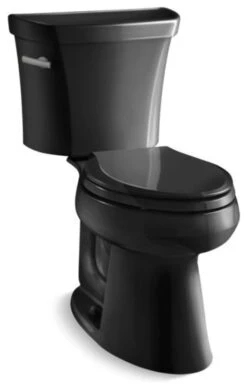 Kohler Highline 2-Piece Elongated 1.6 GPF Toilet W/ Left-Hand Lever, Black