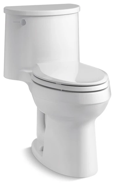 Kohler Adair Comfort Height One-Piece Elongated Toilet, White 1 Kohler Adair Comfort Height One-Piece Elongated Toilet, White