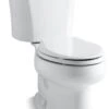 Kohler Wellworth 2-Piece Elongated 1.28 GPF Toilet W/ Right-Hand Lever, White