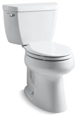 Kohler Highline 2-Piece Elongated 1.28 GPF Toilet W/ Left-Hand Lever, White