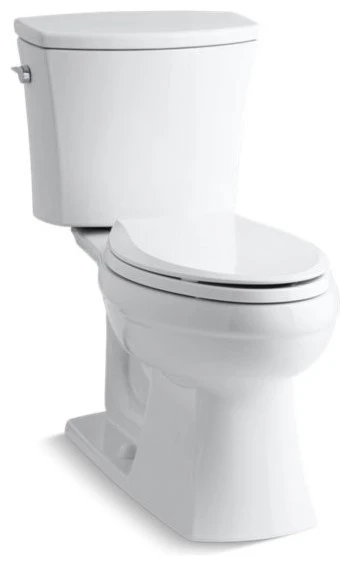 Kohler Kelston 2-Piece Elongated 1.6 GPF Toilet W/ Left-Hand Lever, White 1 Kohler Kelston 2-Piece Elongated 1.6 GPF Toilet W/ Left-Hand Lever, White