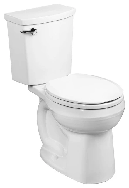 American Standard H2Optimum Siphonic Round Front Toilet, Less Seat, White