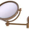 Allied Brass 8" Wall-Mount Extending Twist Makeup Mirror 5X Magnification, Brushed Bronze