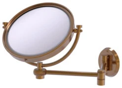 Allied Brass 8" Wall-Mount Extending Twist Makeup Mirror 5X Magnification, Brushed Bronze