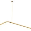 Elements Of Design ED3142 Corner Style Shower Curtain Rod - Polished Brass